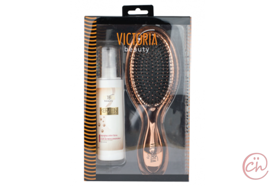 Комплект за коса Спрей за лесно разресване + Четка за коса - Victoria Beauty